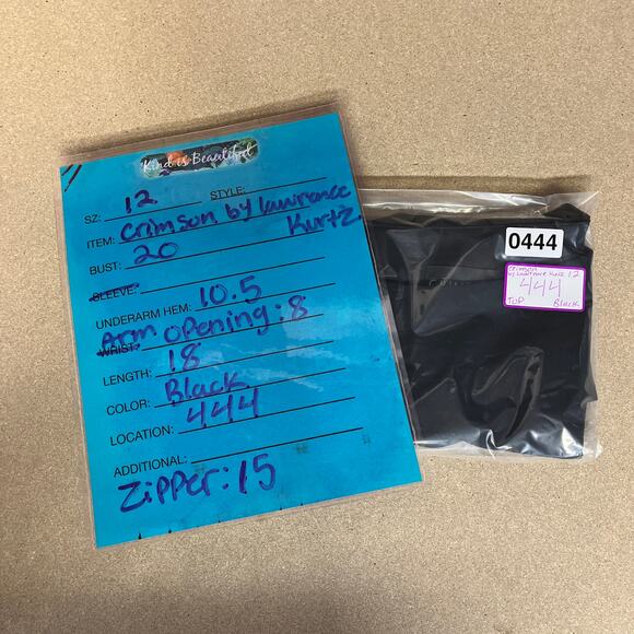 Crimson Lawrence Kurtz Elegant Evening Top SZ 12 Women's Tops Chic Classic Zip - Picture 10 of 10